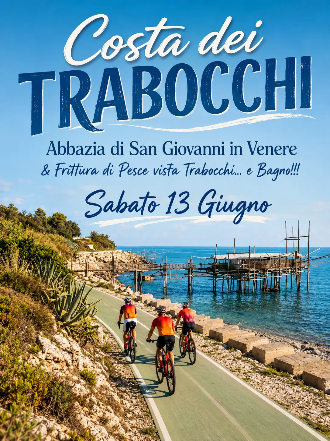 🌊🚴♀️ Costa dei TRABOCCHI: Abbazia di San Giovanni in Venere & Frittura di Pesce vista Trabocchi... e Bagno!!! 👙🤩