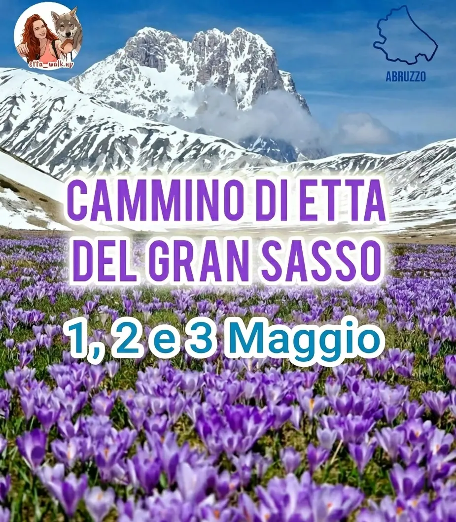 🌷IL CAMMINO DI “ETTA” NELL’INCANTEVOLE PARCO NAZIONALE DEL GRAN SASSO – 3 GIORNI CI TINGIAMO DI VIOLA, SUL LETTO DELLA PRIMAVERA, LA FIORITURA DEI CROCUS! NELLA SPLENDIDA NATURA E BORGHI D'ABRUZZO!!!