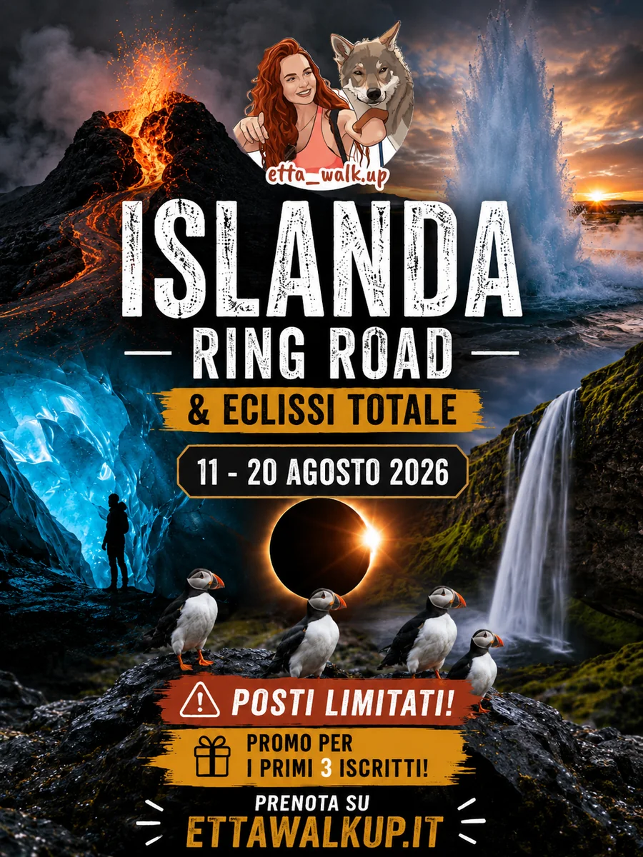 Locandina Islanda Ring Road ed eclissi totale